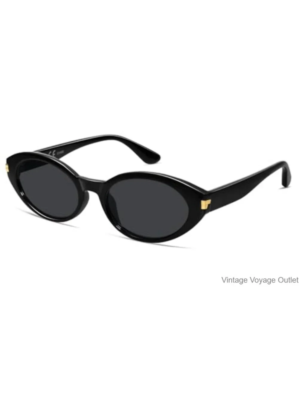 Polarized Retro Oval Cateye Sunglasses for Women Men